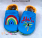 Preview: Lederpuschen Regenbogen Stern